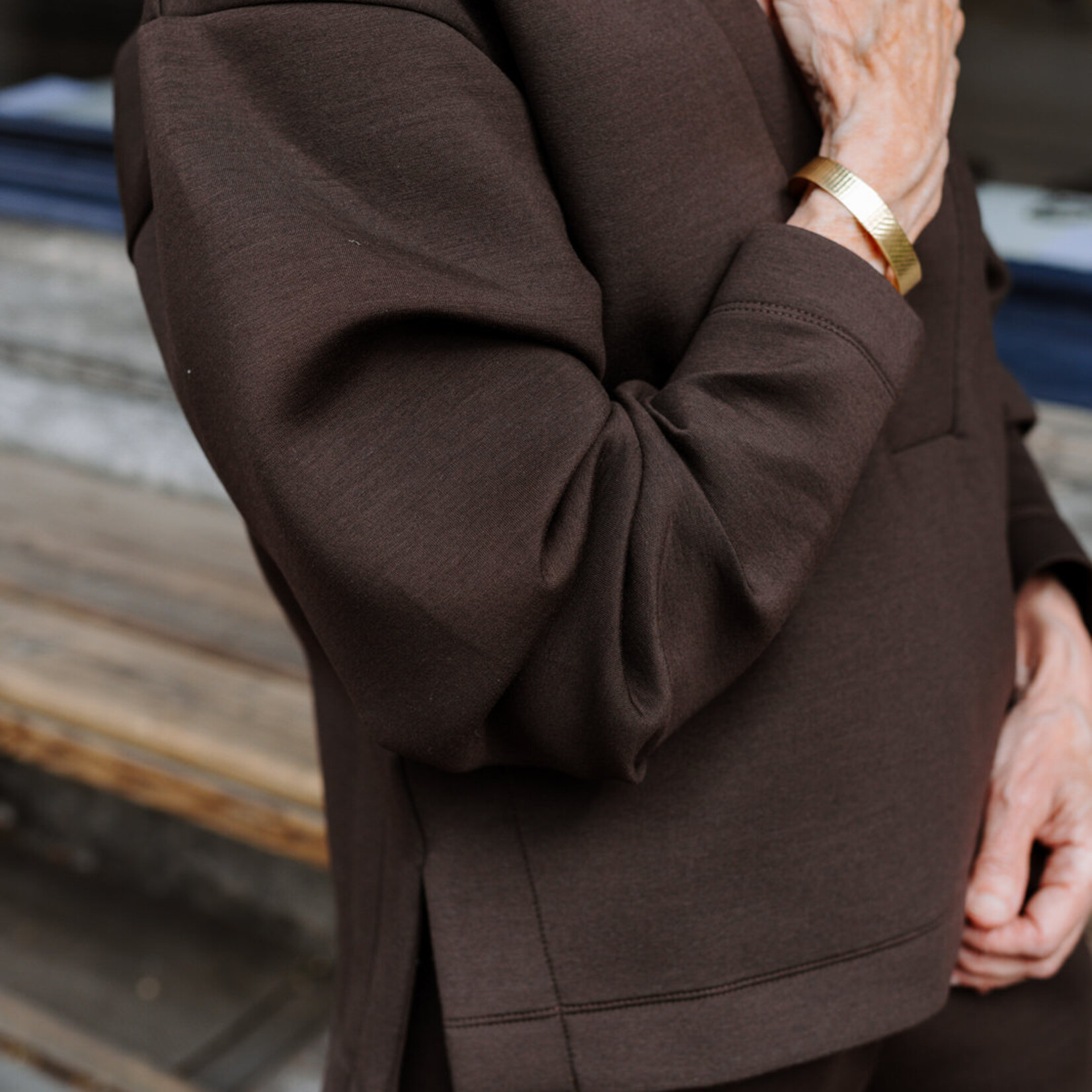 Tela Maglia Sharon scuba jersey brown