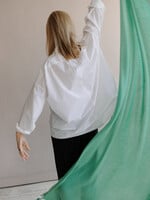 White + Warren Cashmere Travel Wrap retro green