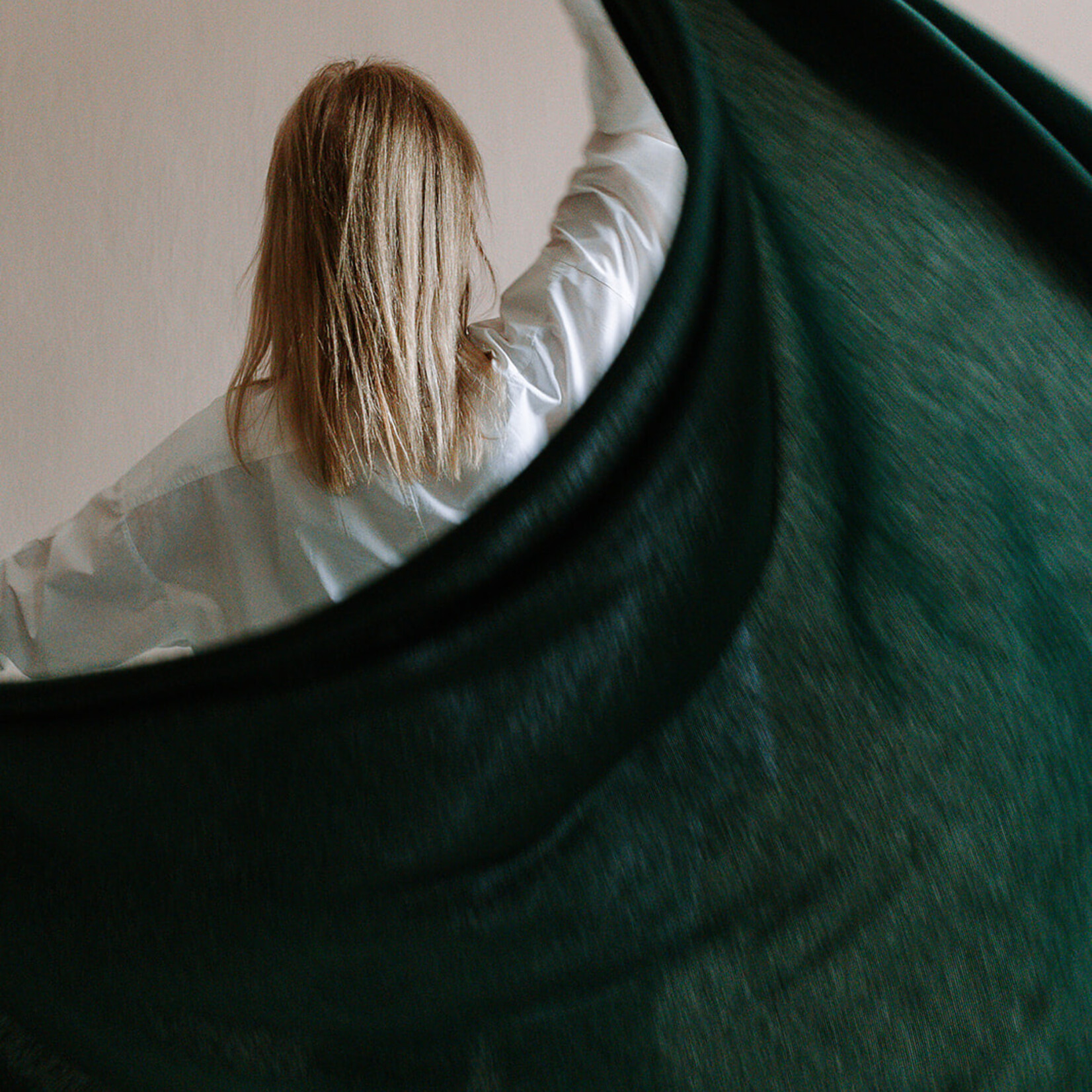 White + Warren Luxurious travel wrap deep emerald