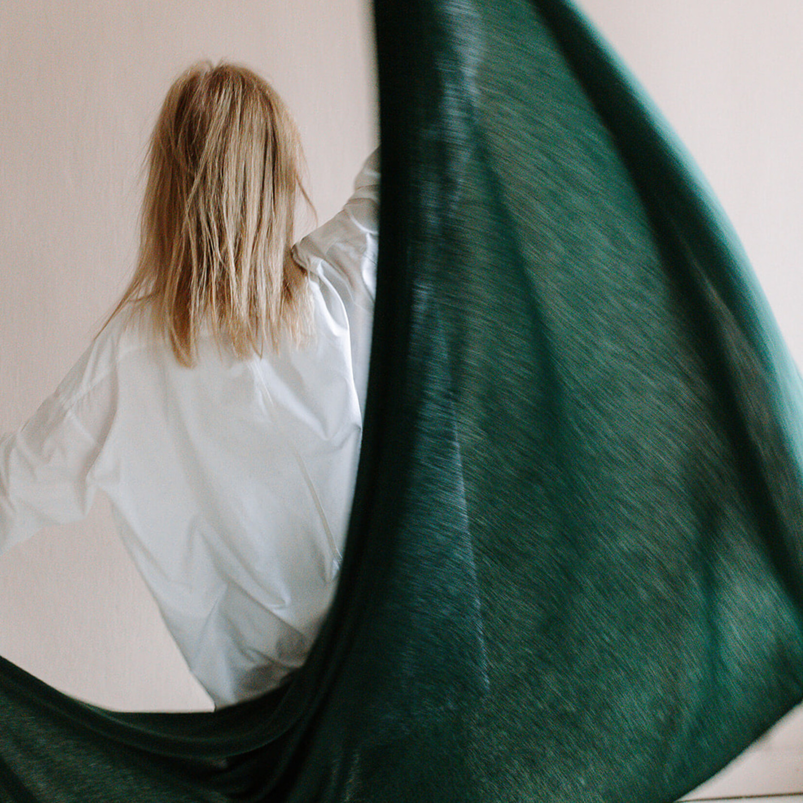 White + Warren Luxurious travel wrap deep emerald