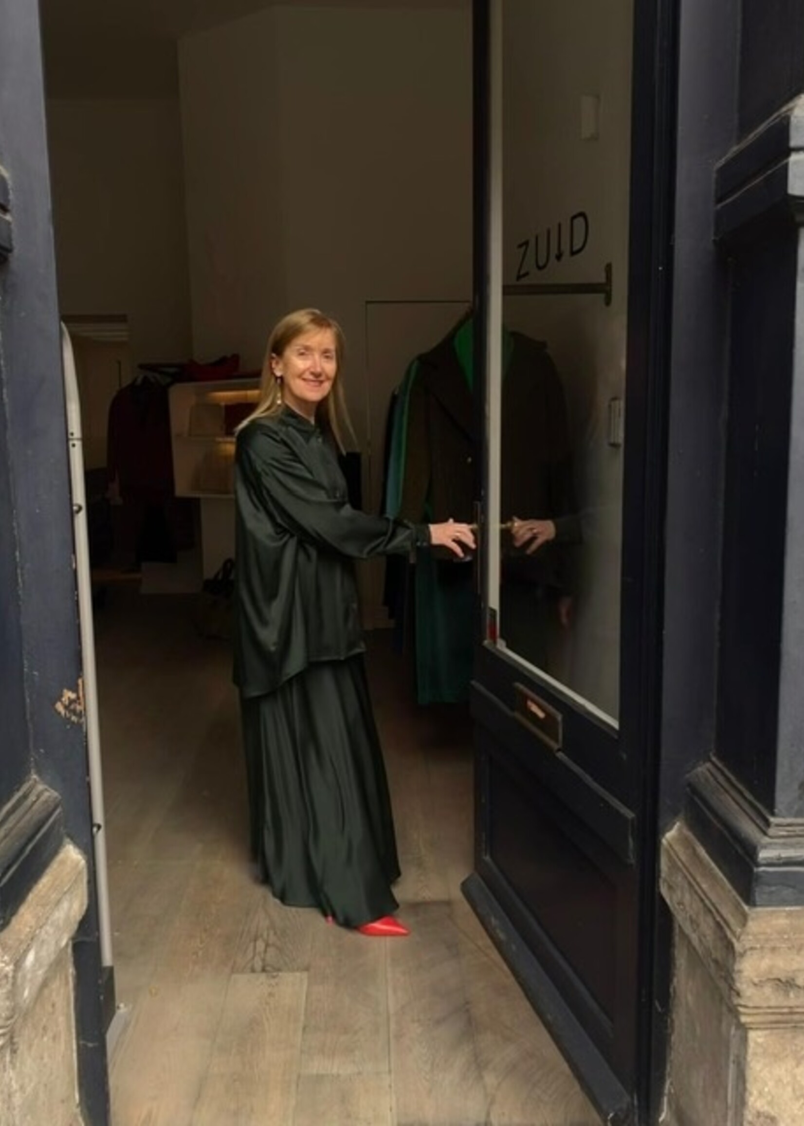Ottod'Ame Viscose long shirt pine green