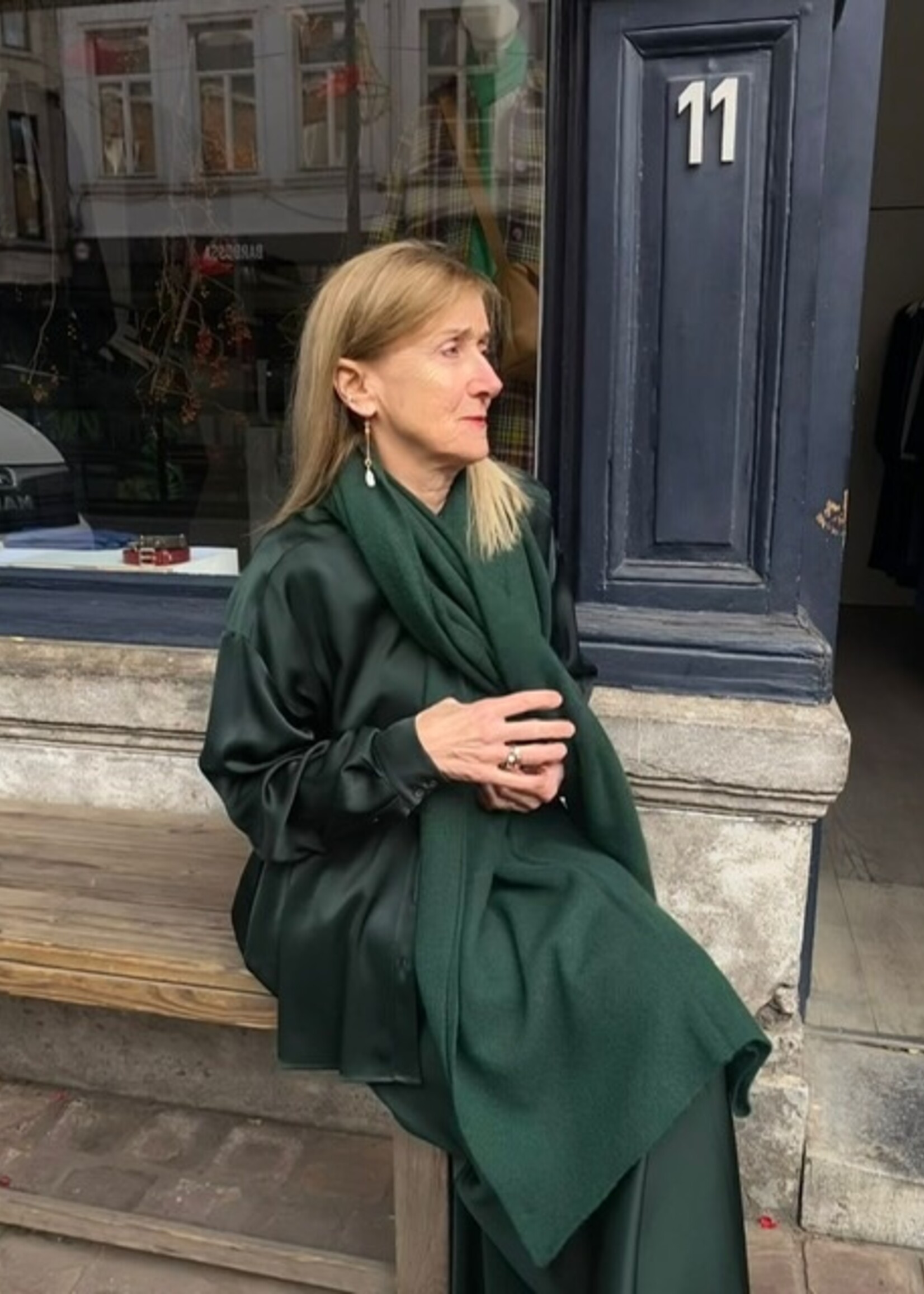 Ottod'Ame Viscose long skirt pine green