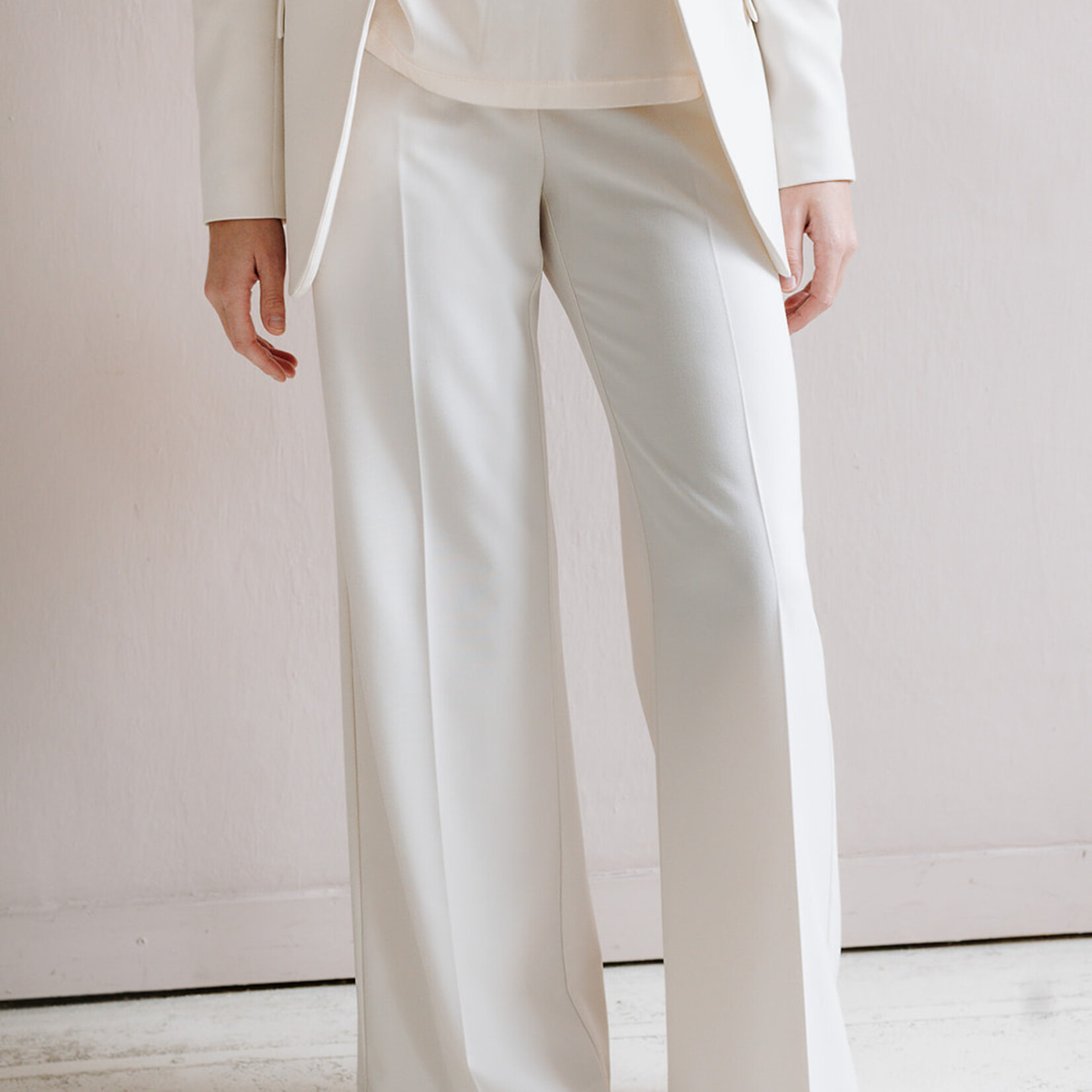 Ottod'Ame One Button Blazer (Cream)