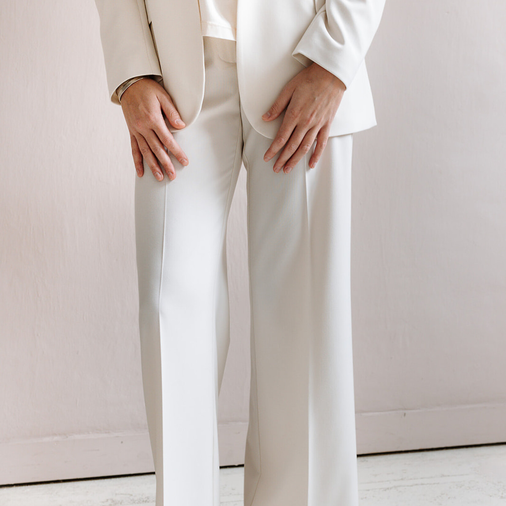 Ottod'Ame One Button Blazer (Cream)