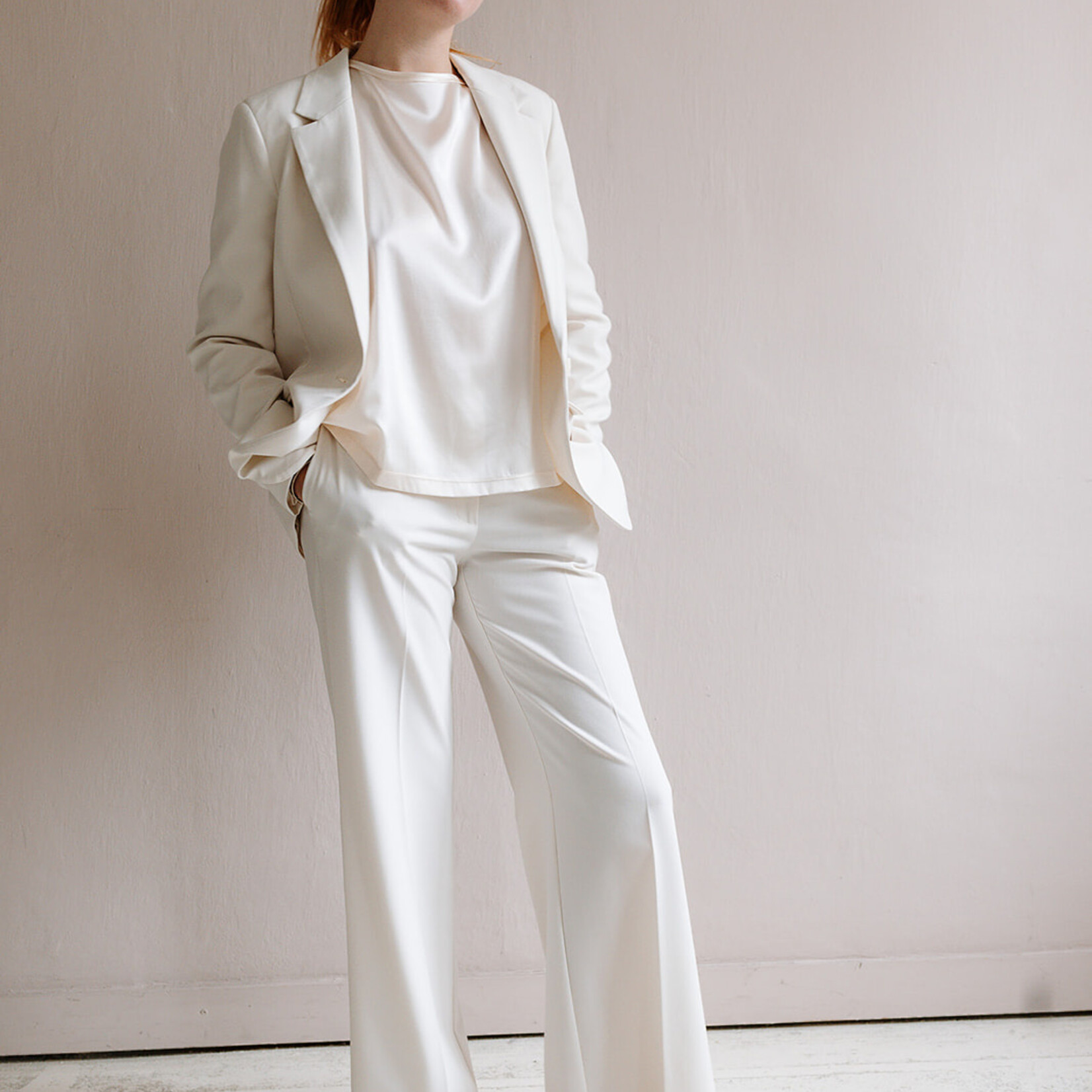 Ottod'Ame One Button Blazer (Cream)