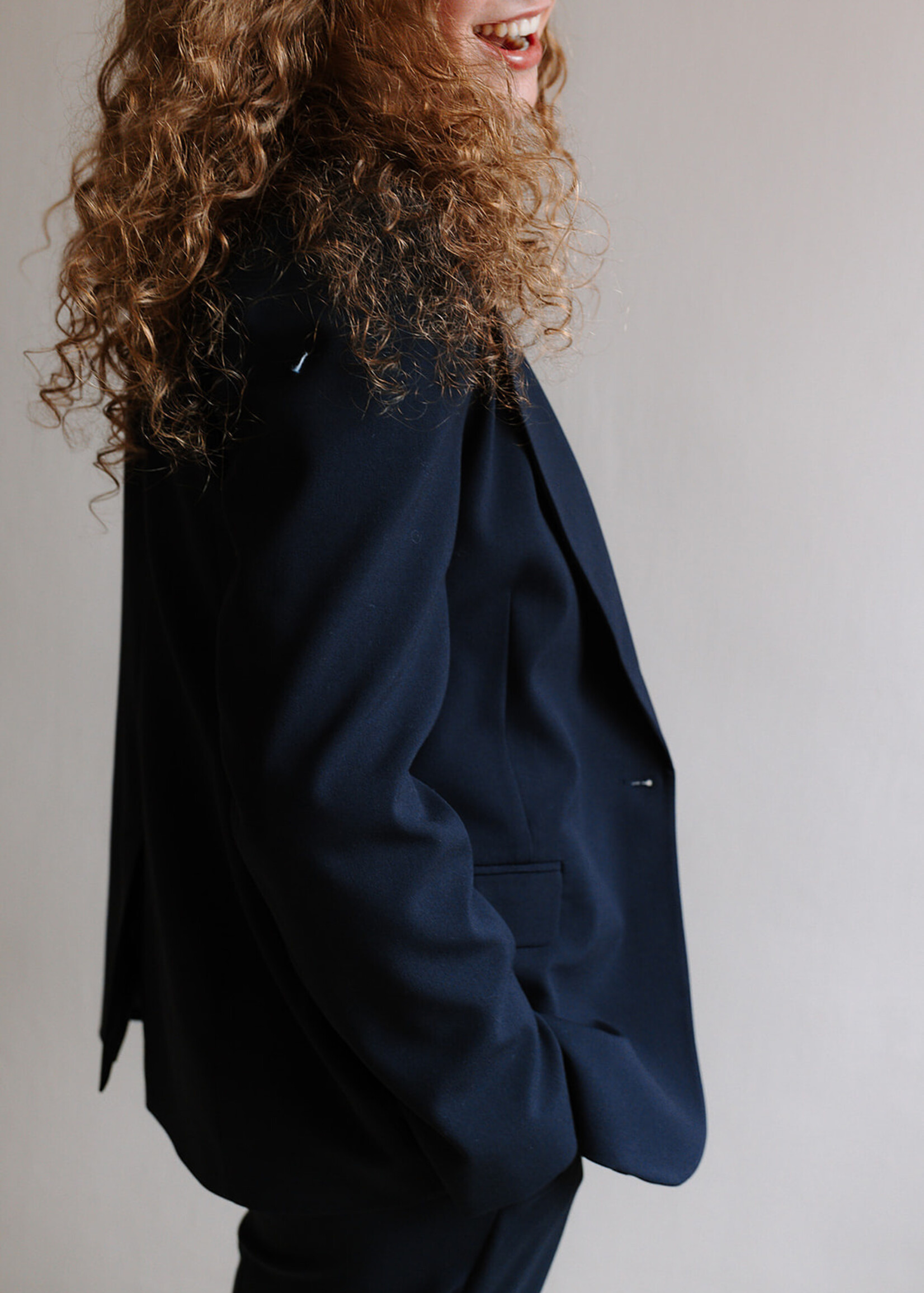 Ottod'Ame One Button Blazer (Navy)