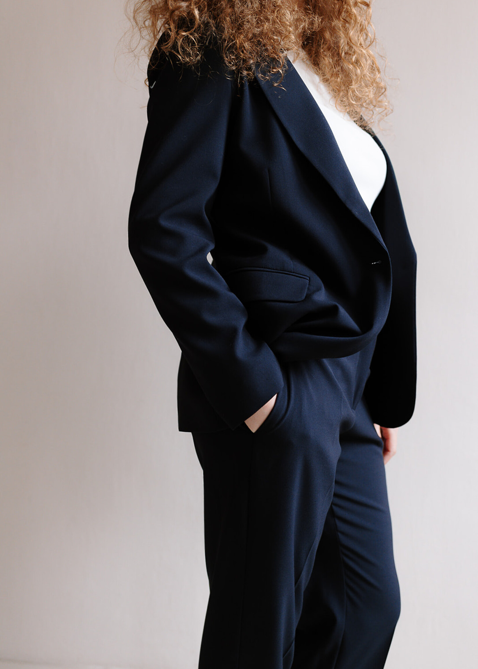Ottod'Ame One Button Blazer (Navy)