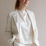 Ottod'Ame One Button Blazer (Cream)