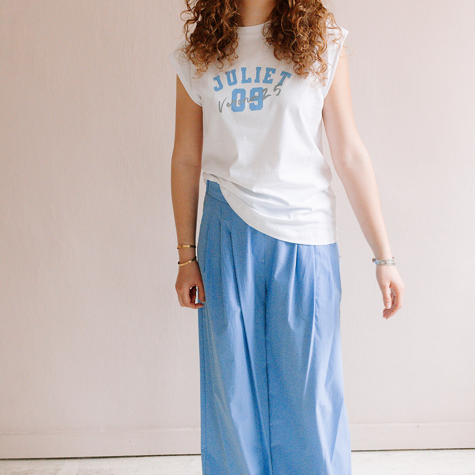 Tela T-shirt whop-(Print White)