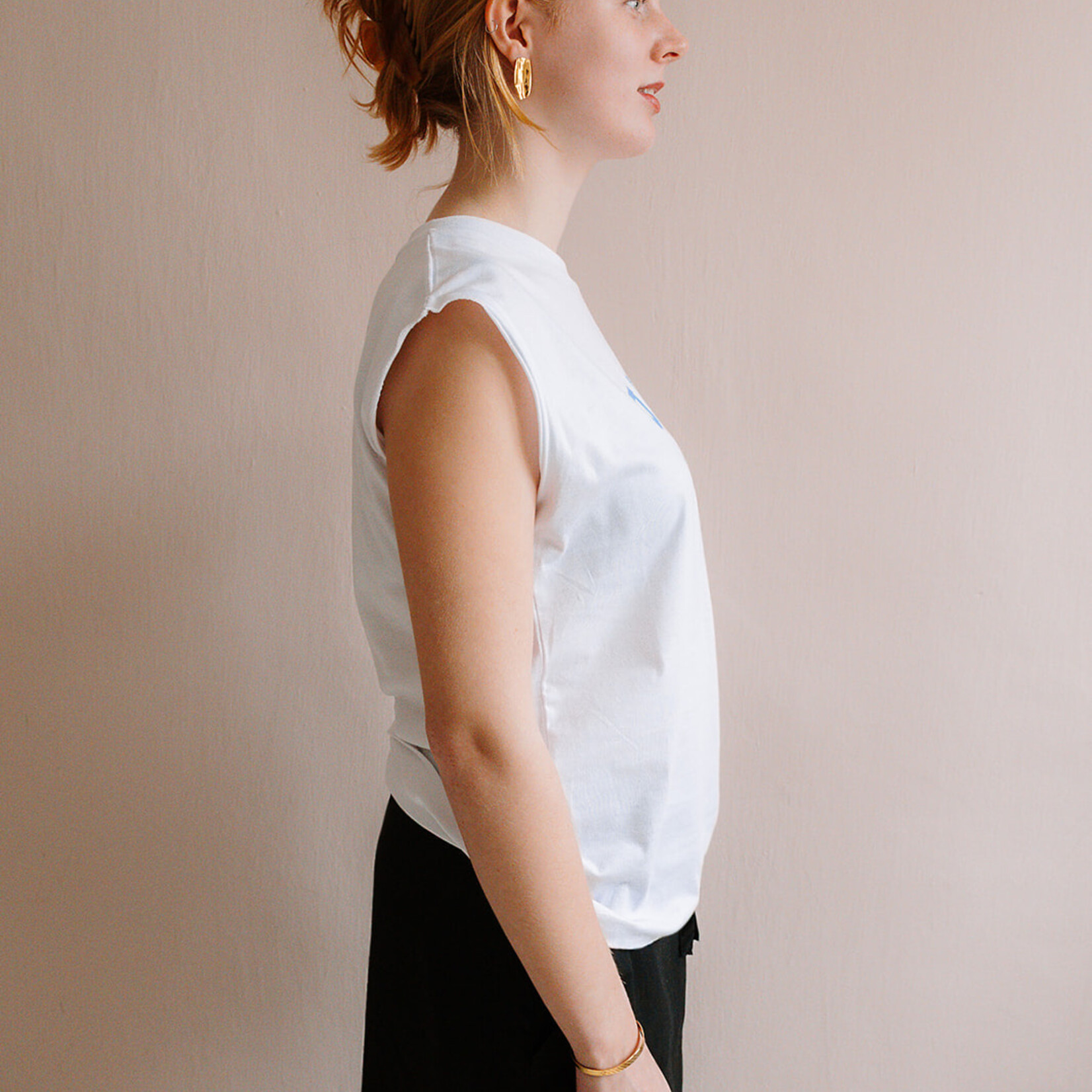 Tela T-shirt whop-(Print White)