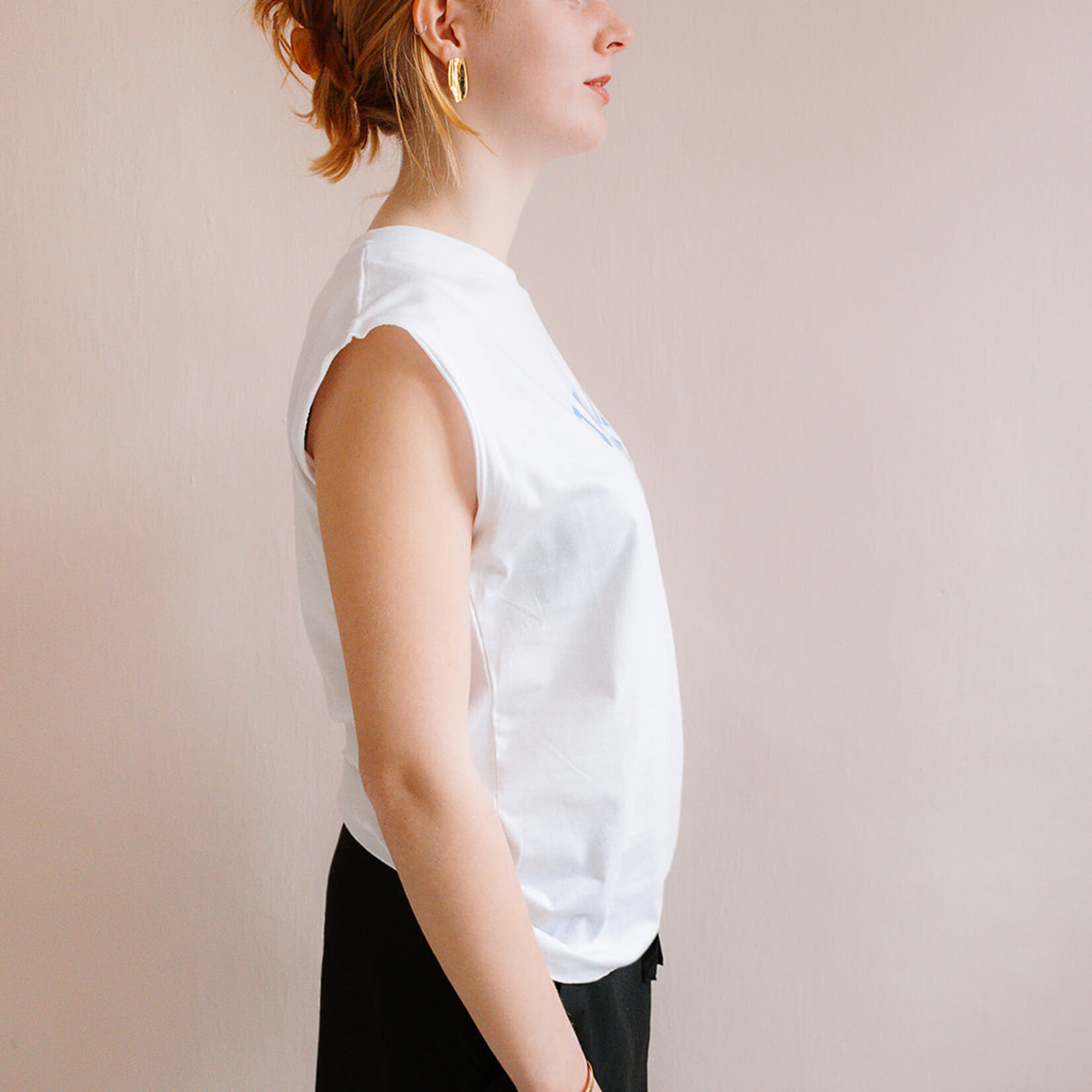 Tela T-shirt whop-(Print White)