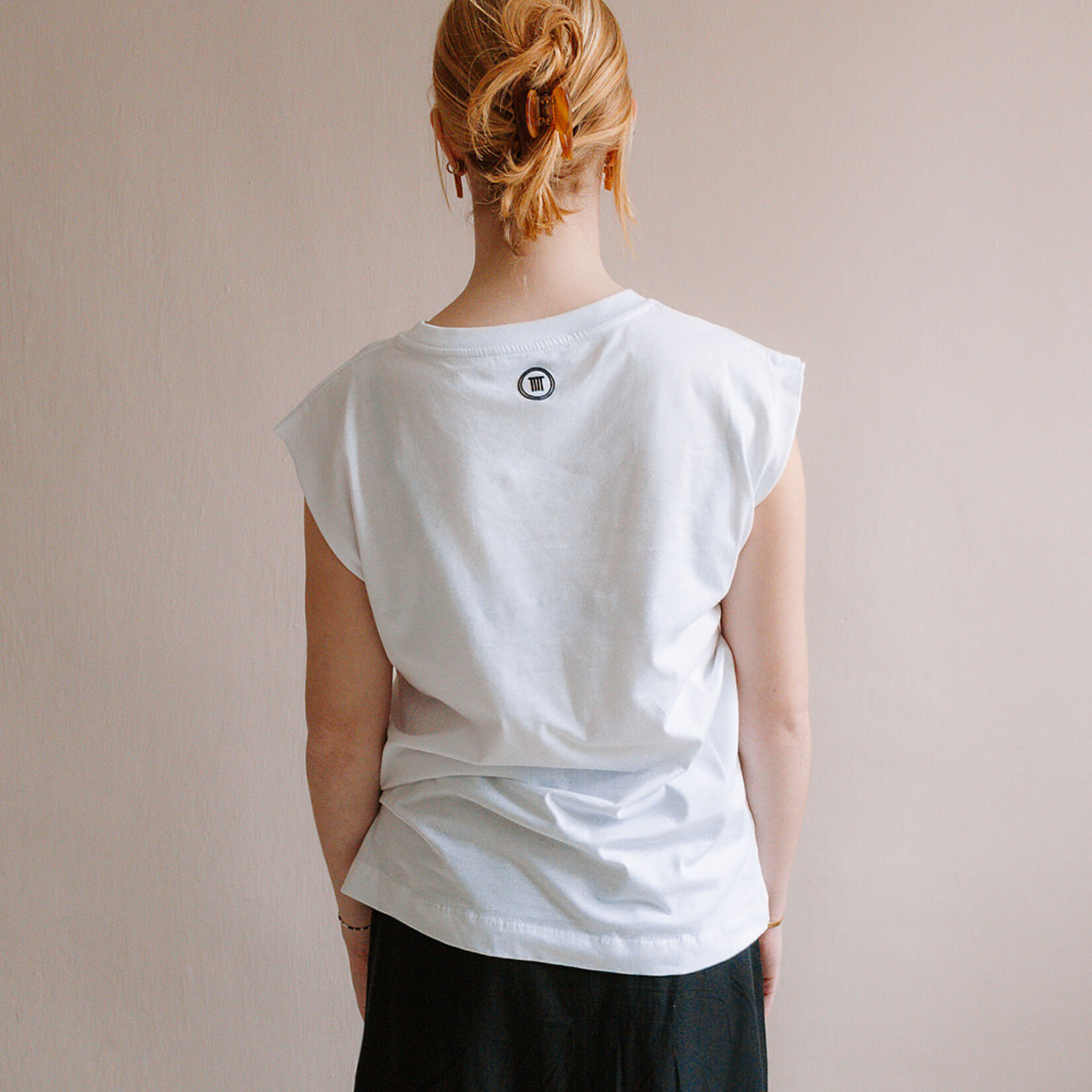 Tela T-shirt whop-(Print White)