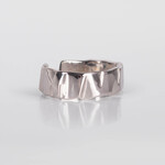 Tweek-eek Gray weave square earcuff silver