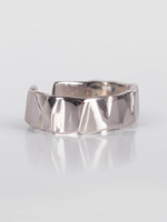 Tweek-eek Gray weave square earcuff silver