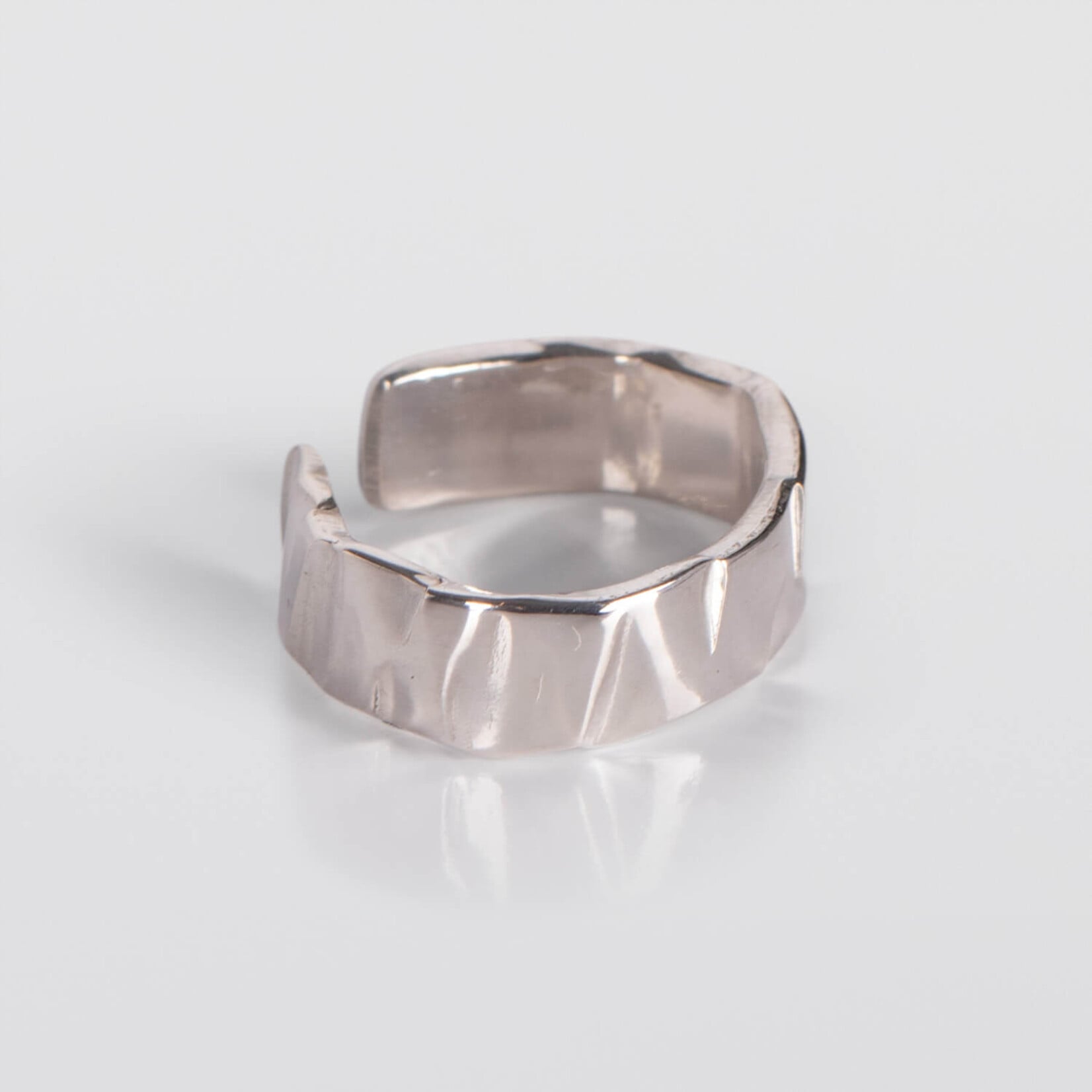 Tweek-eek Gray weave square earcuff silver