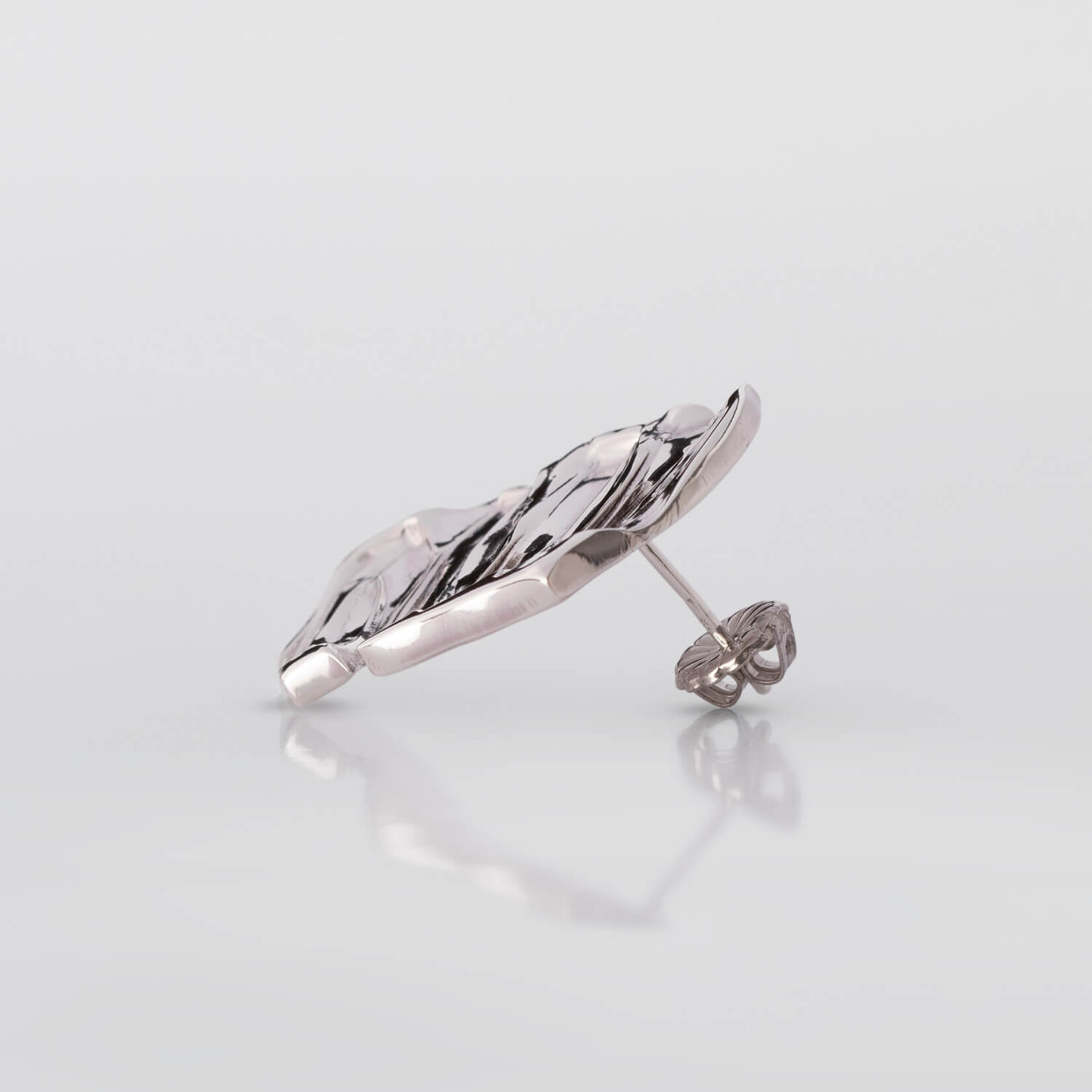 Tweek-eek Gray weave square earrings silver
