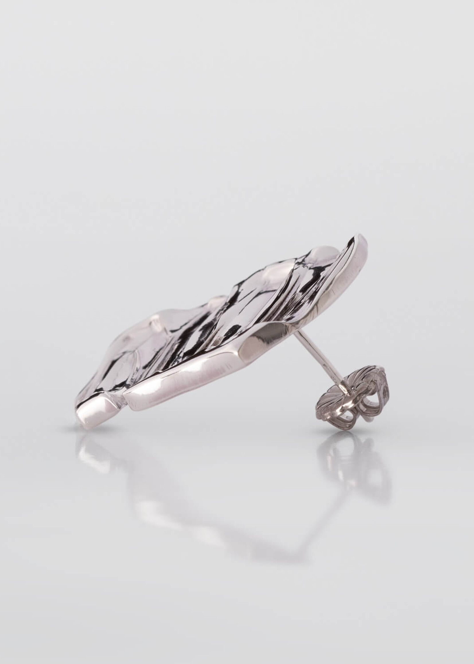 Tweek-eek Gray weave square earrings silver