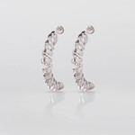 Tweek-eek Gray circle earrings silver