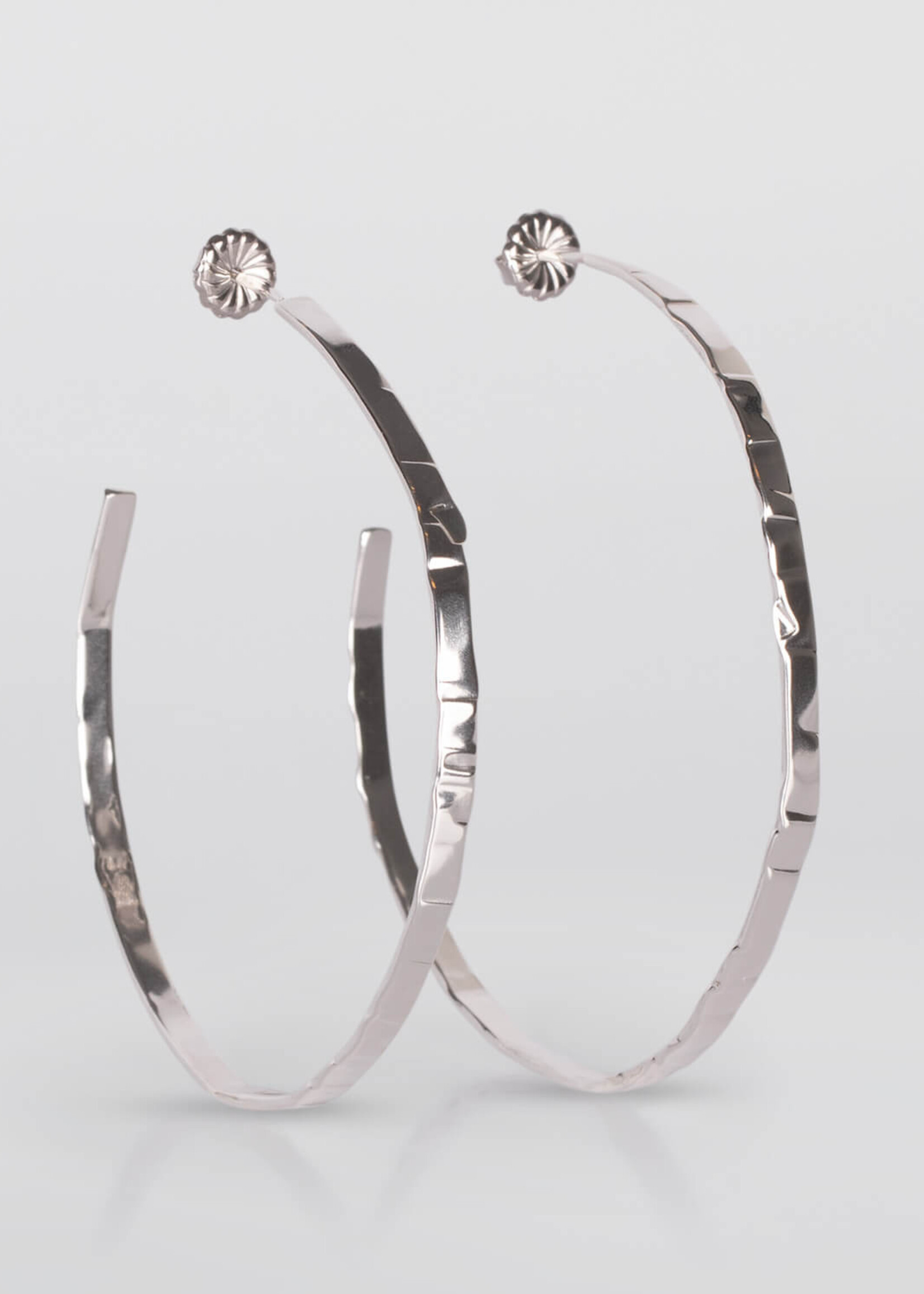 Tweek-eek Gray loops earrings silver (large)