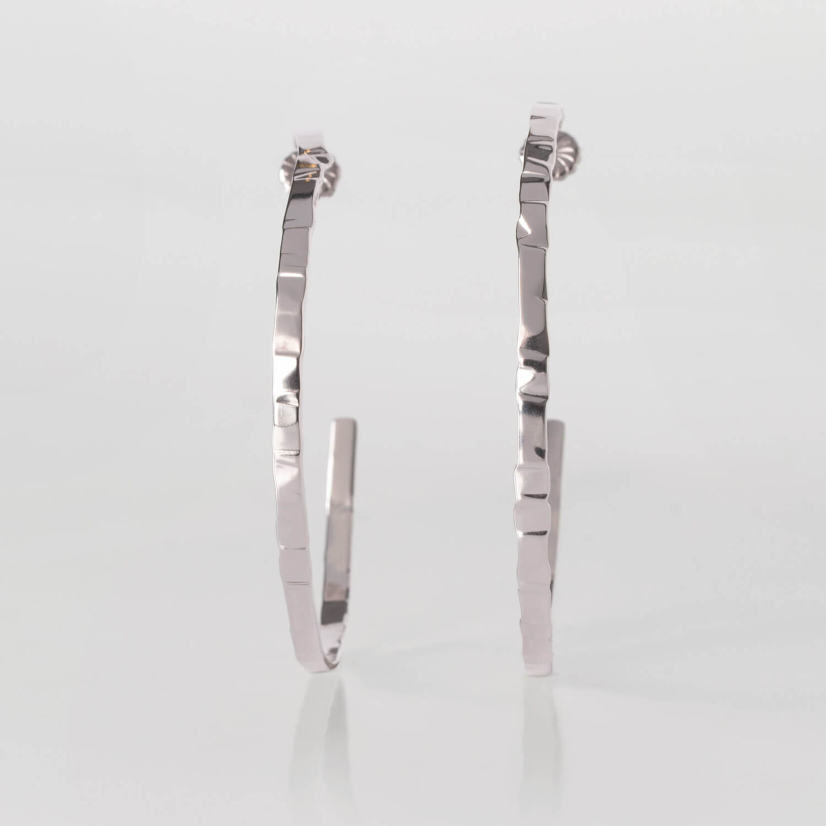 Tweek-eek Gray loops earrings silver (large)