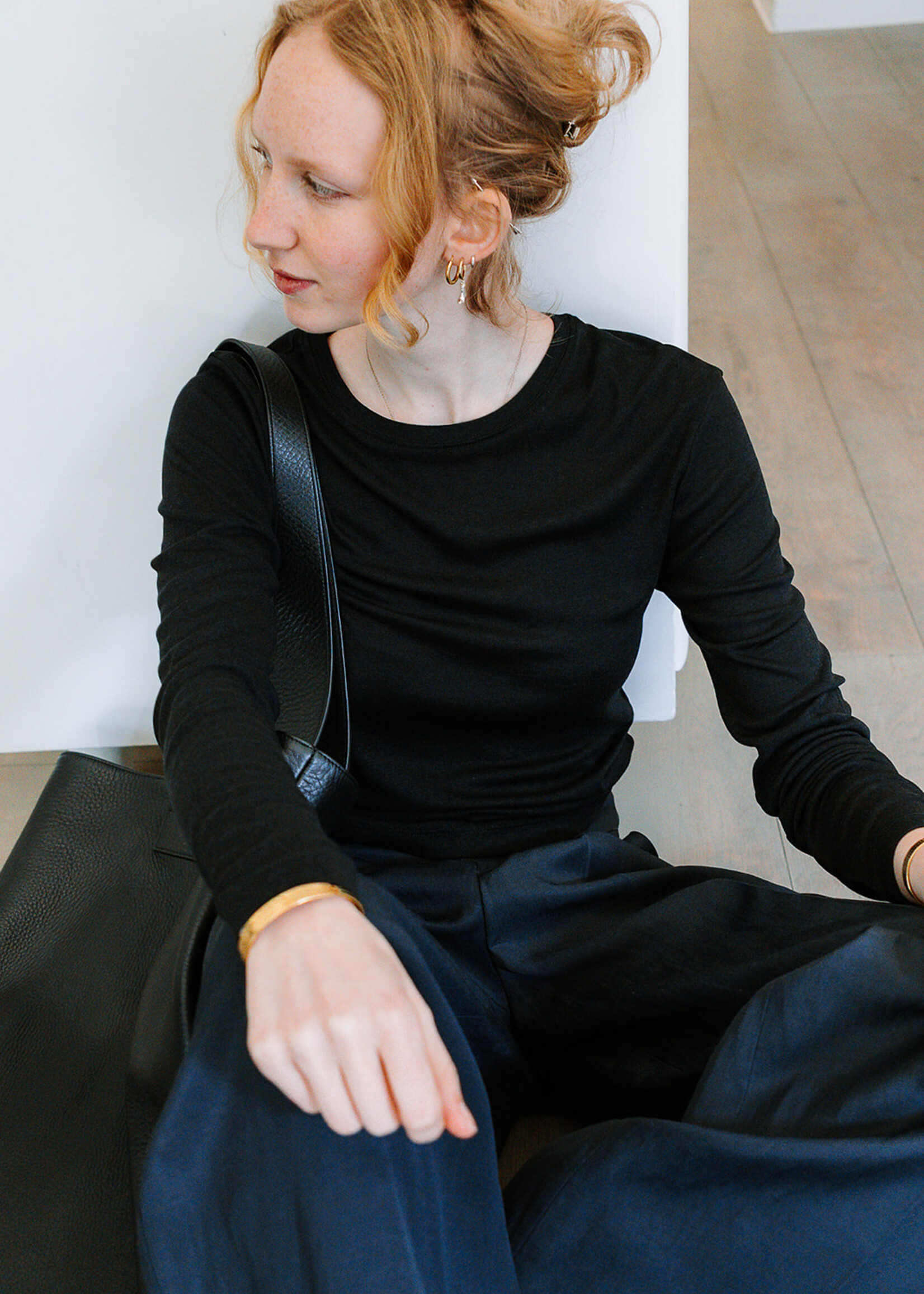 Colorush Elliot Long Sleeve Crew T-Shirt (Black)