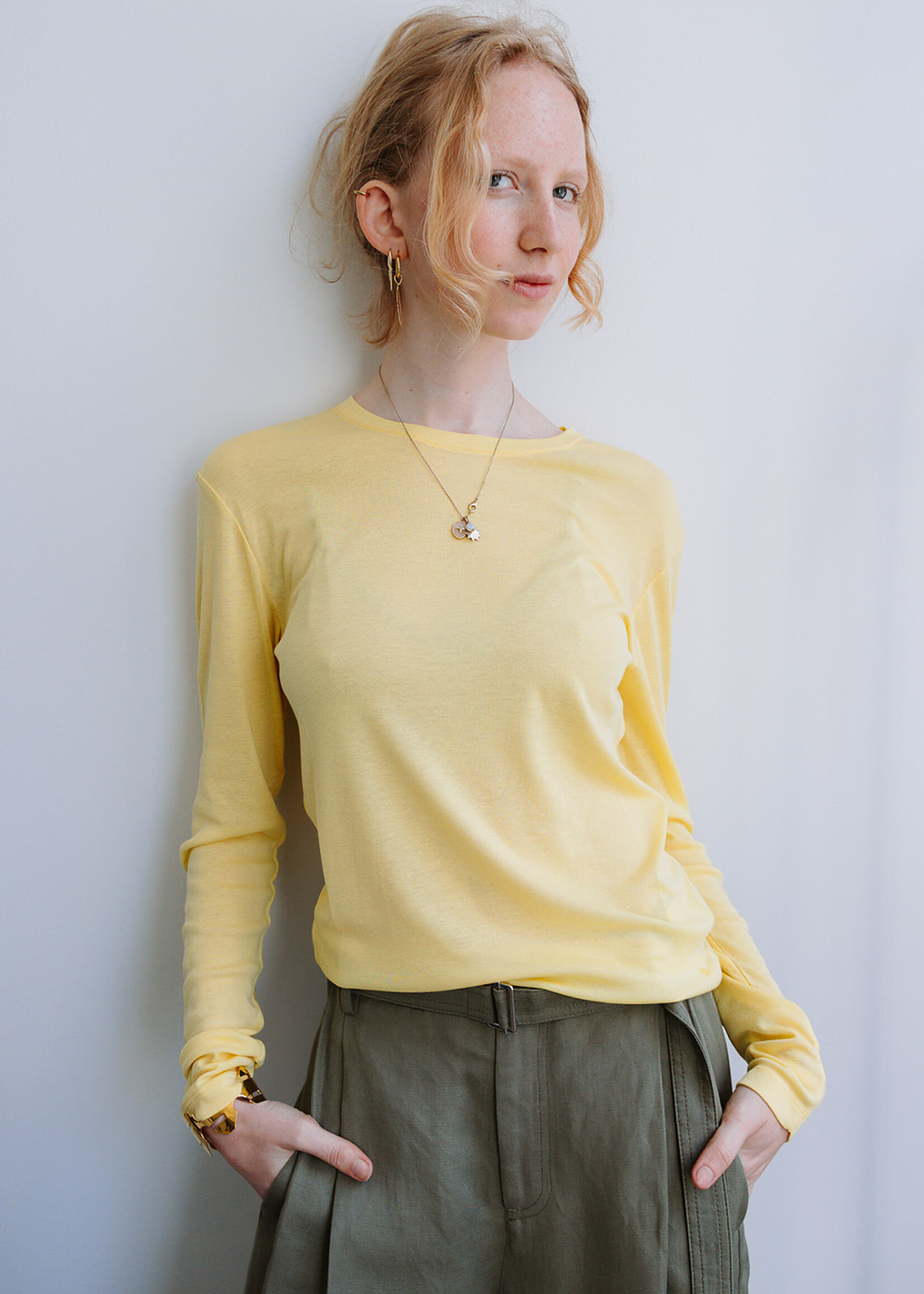 Colorush Elliot Long Sleeve Crew T-Shirt (Yellow)