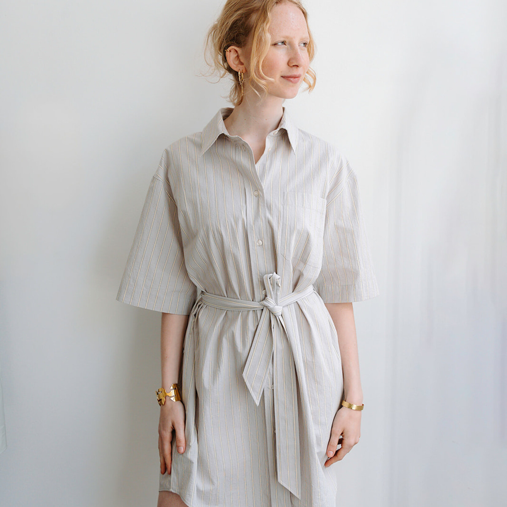 Soeur dress Dahlia (Stripe Light Grey)