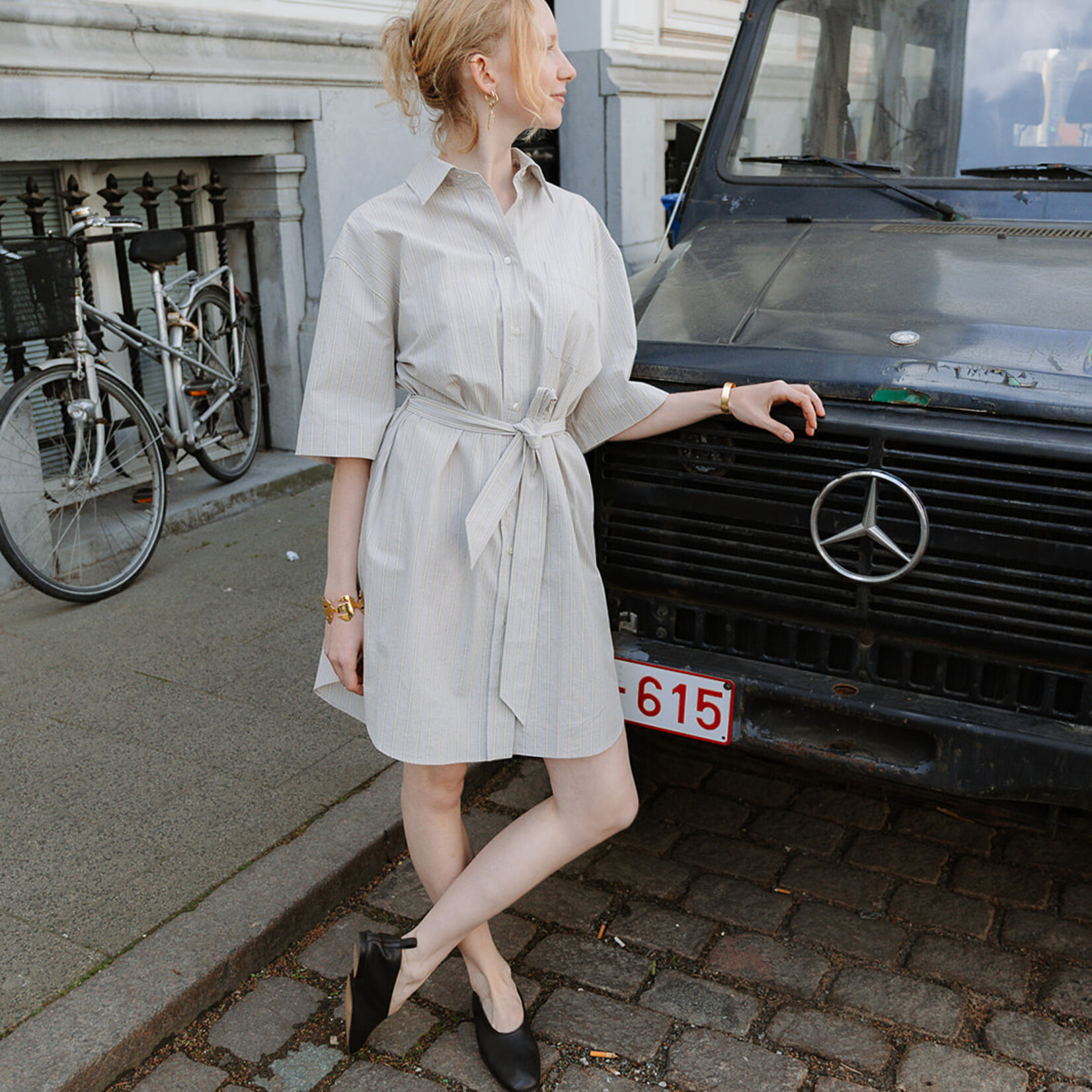 Soeur dress Dahlia (Stripe Light Grey)