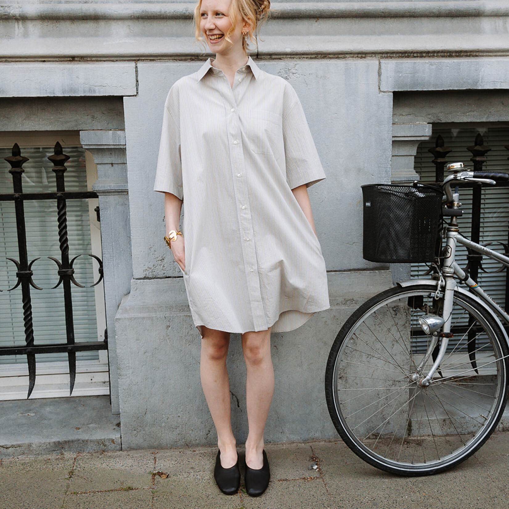 Soeur dress Dahlia (Stripe Light Grey)
