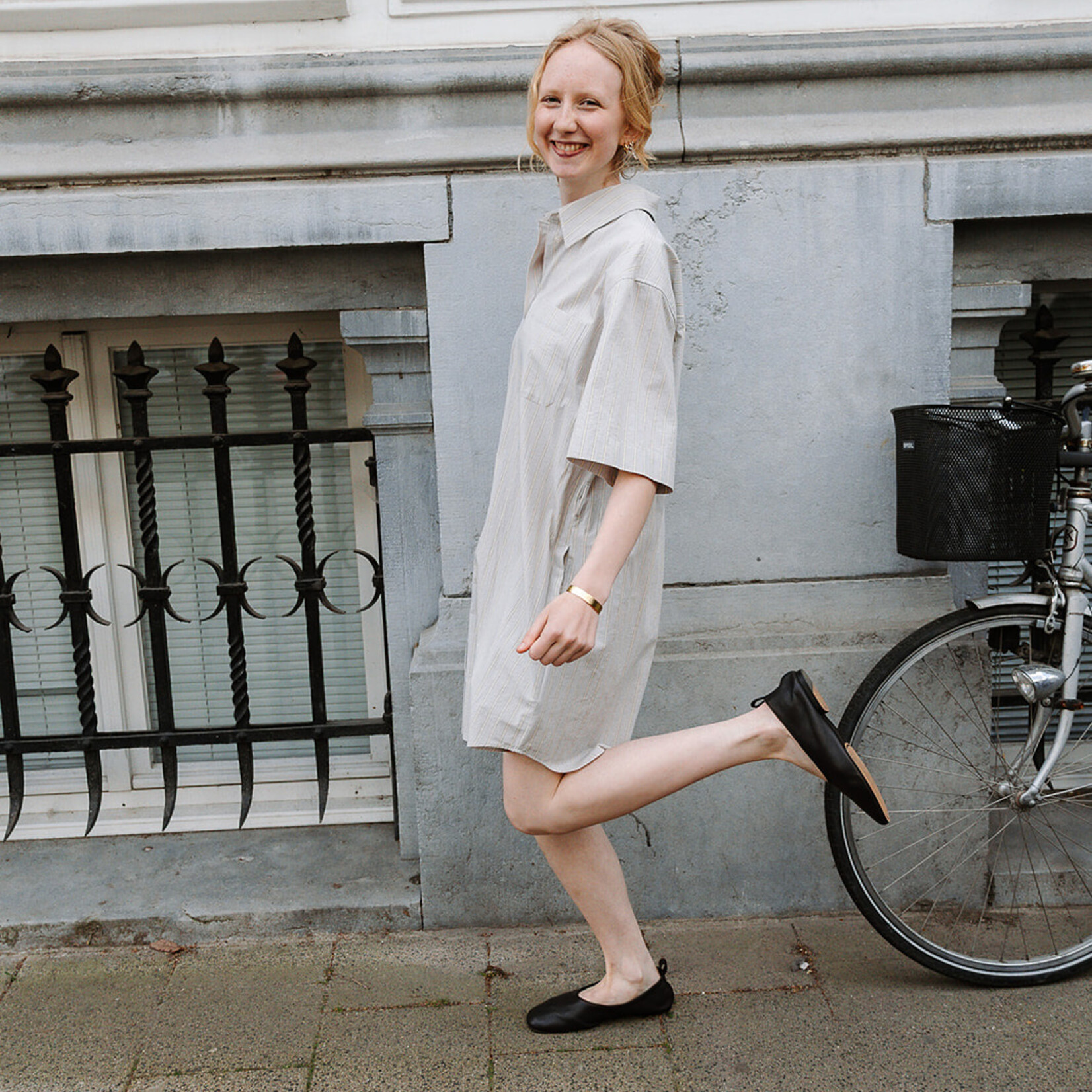 Soeur dress Dahlia (Stripe Light Grey)