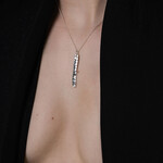Tweek-eek Gray Pat necklace silver