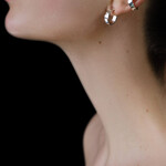 Tweek-eek Gray loops ss earrings silver (small)