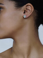 Tweek-eek Left square earrings silver