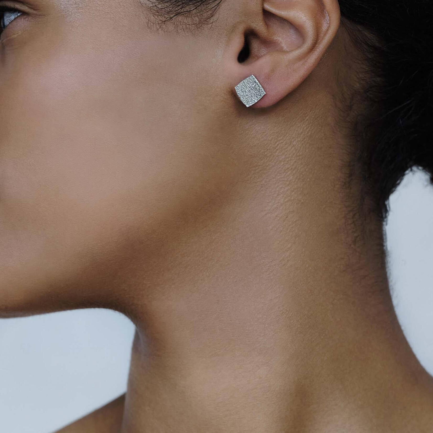 Tweek-eek Left square earrings silver