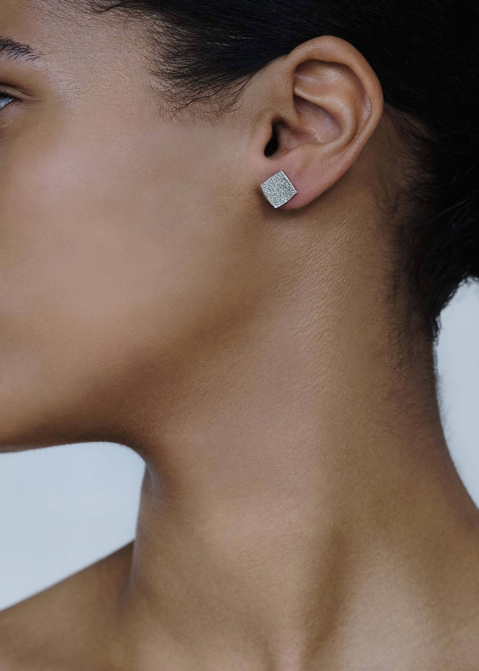 Tweek-eek Left square earrings silver