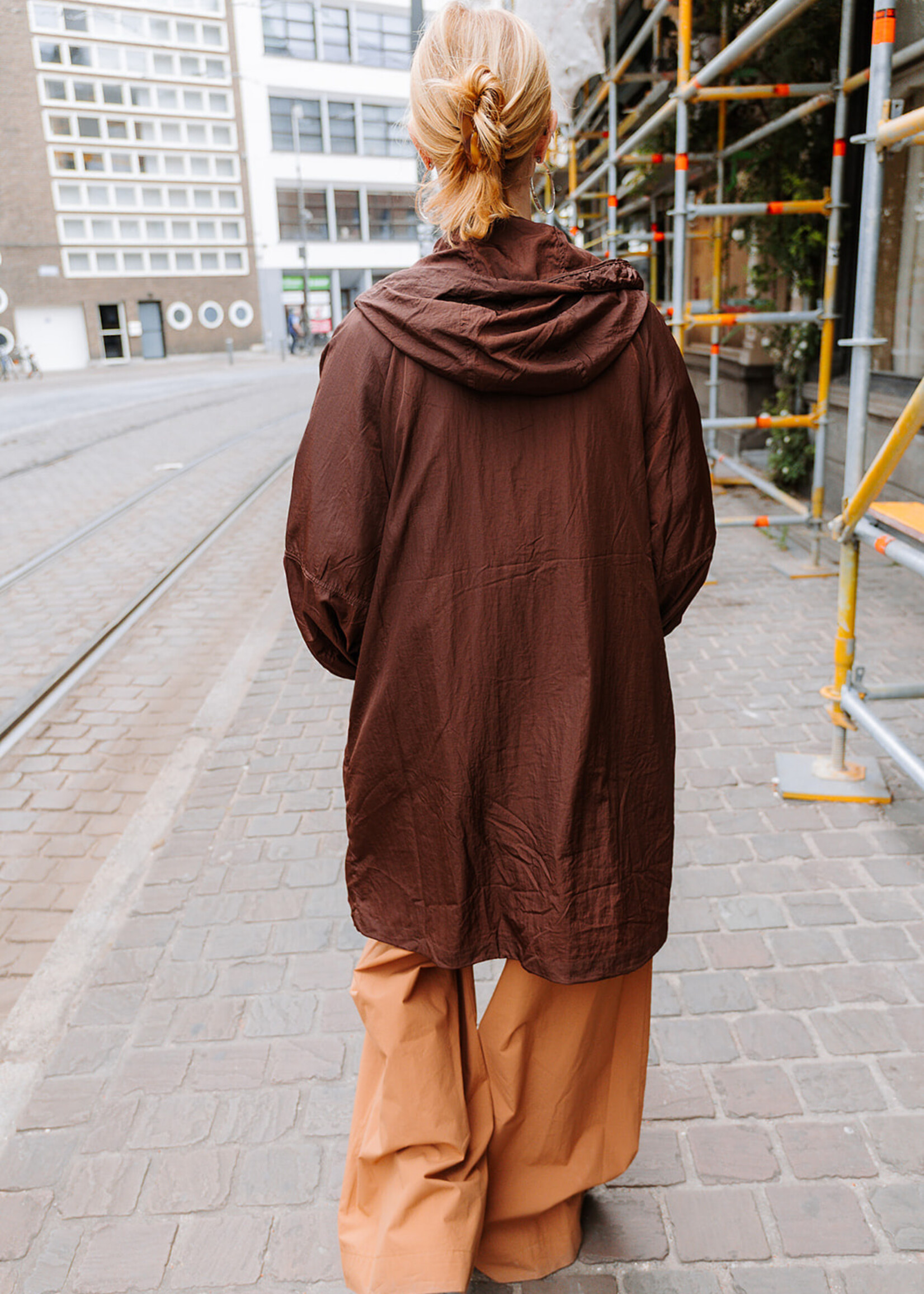 Ottod'Ame Windbreaker long (brown)