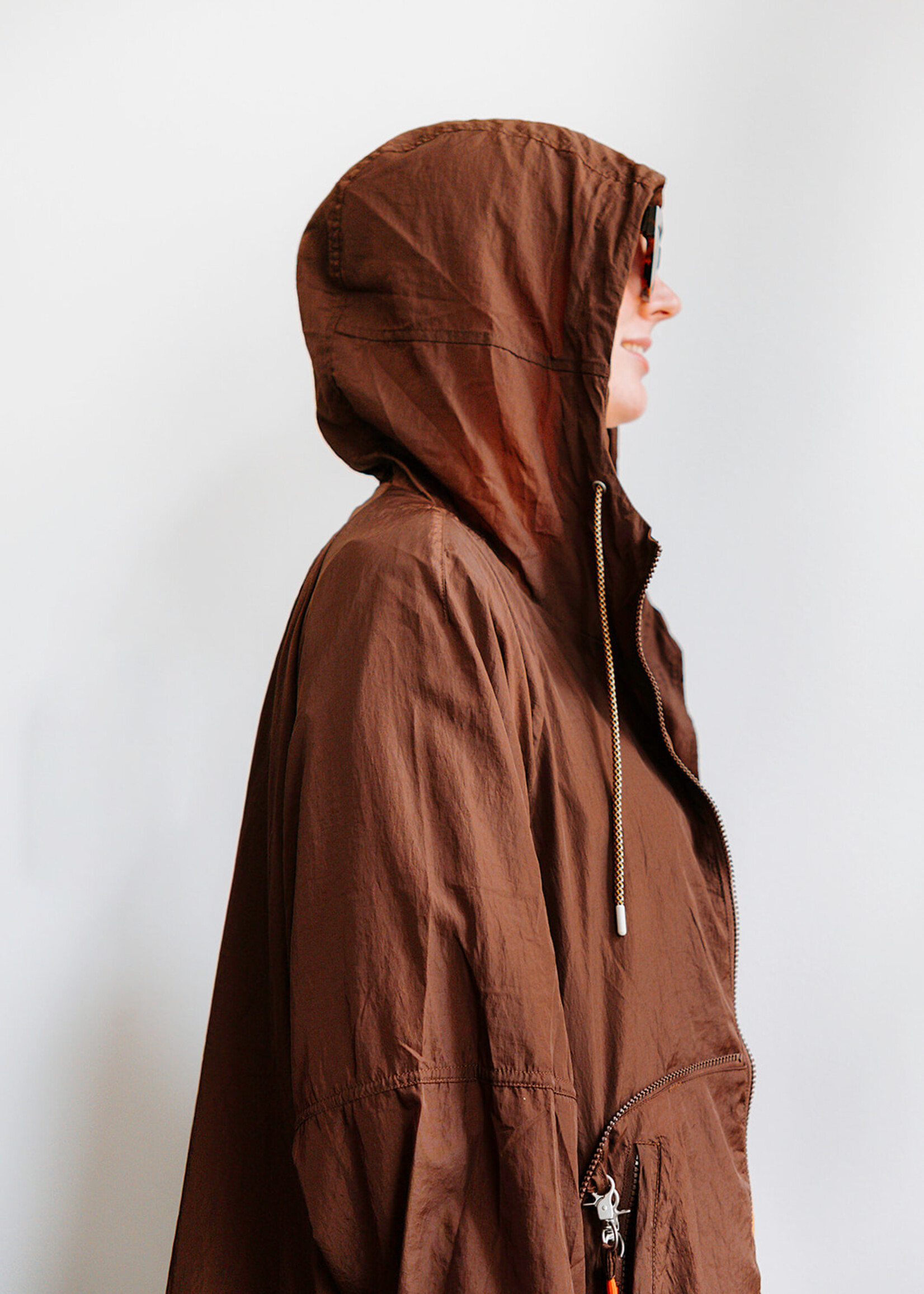Ottod'Ame Windbreaker long (brown)