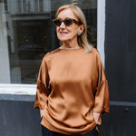 Ottod'Ame Viscose Blouse 3/4 sleeves (Caramel)