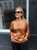 Ottod'Ame Viscose Blouse 3/4 sleeves (Caramel)