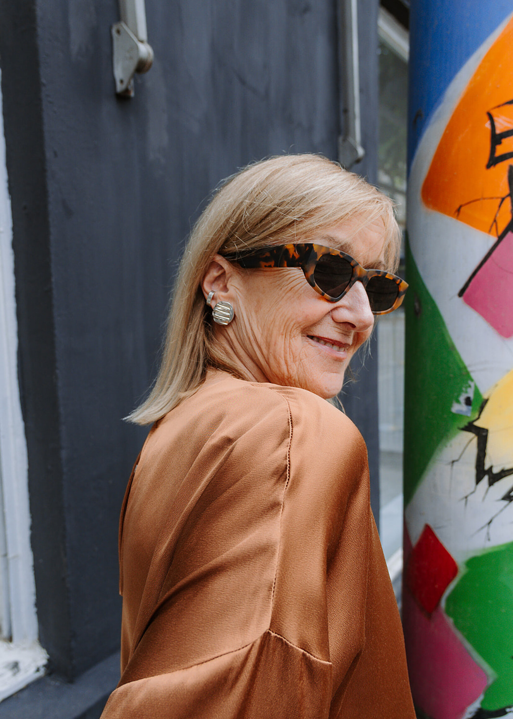 Ottod'Ame Viscose Blouse 3/4 sleeves (Caramel)