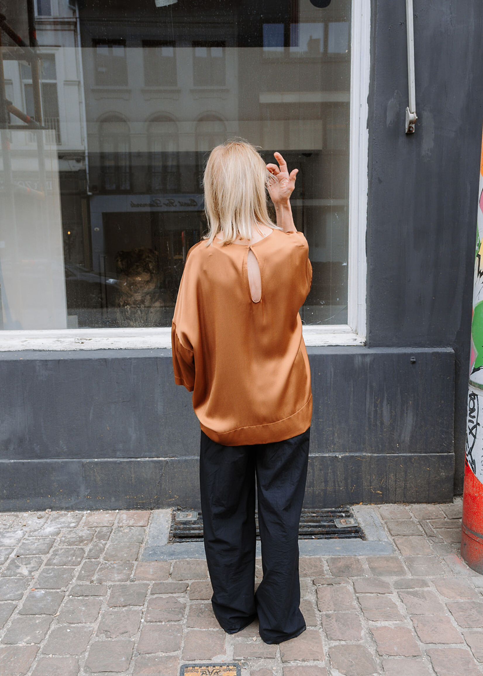 Ottod'Ame Viscose Blouse 3/4 sleeves (Caramel)