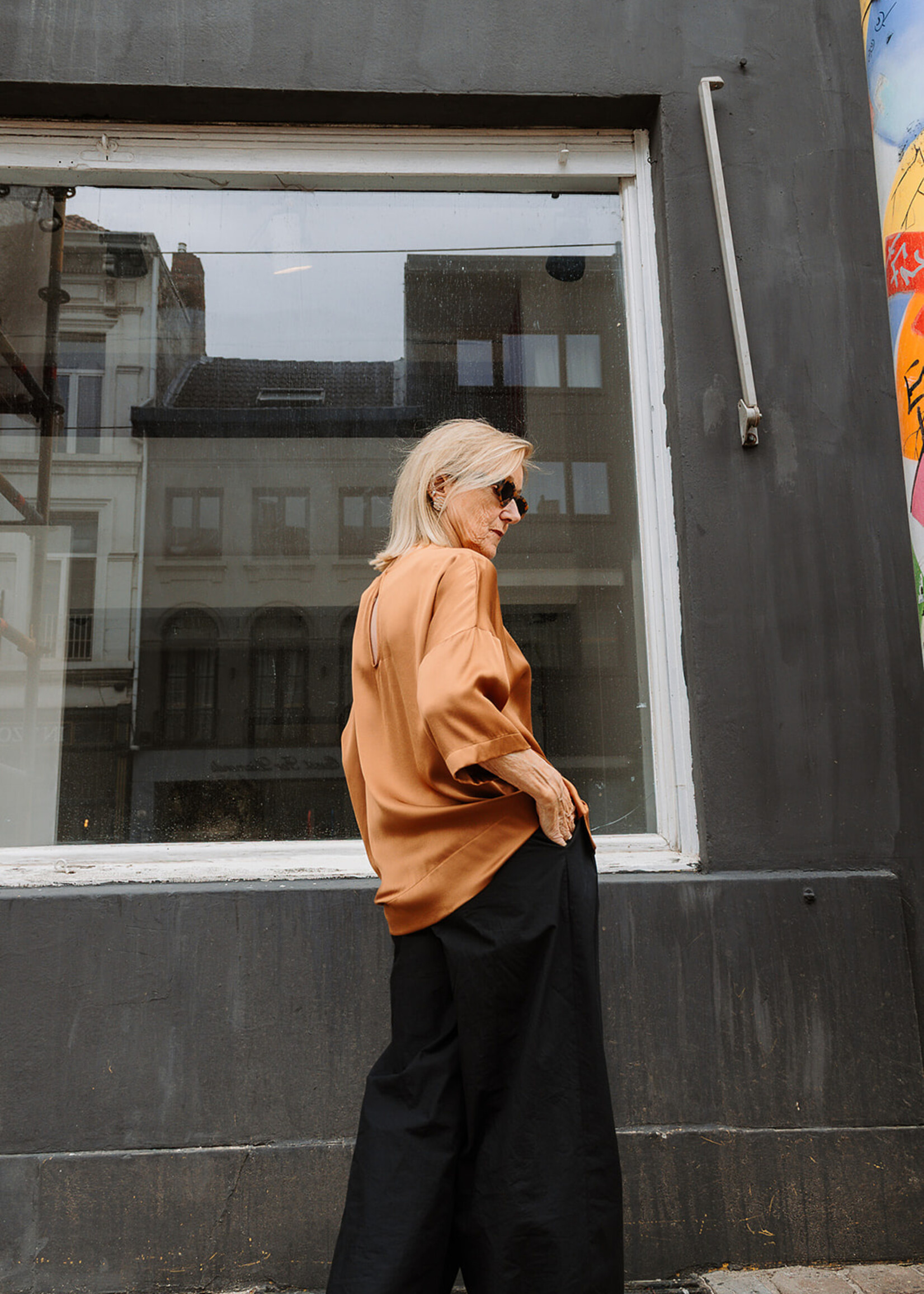 Ottod'Ame Viscose Blouse 3/4 sleeves (Caramel)