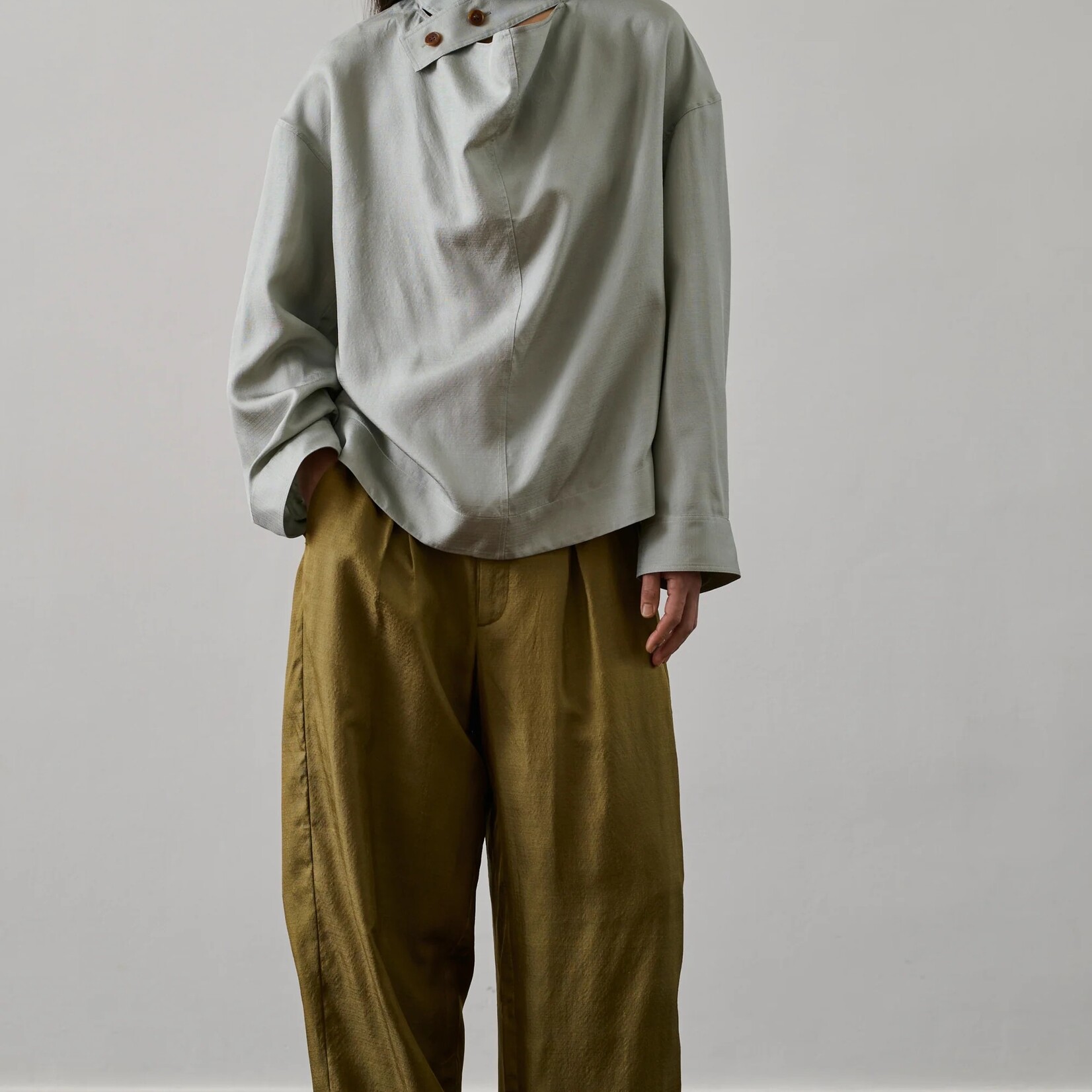 Soeur Silk Blouse Felicite (Icy Blue)