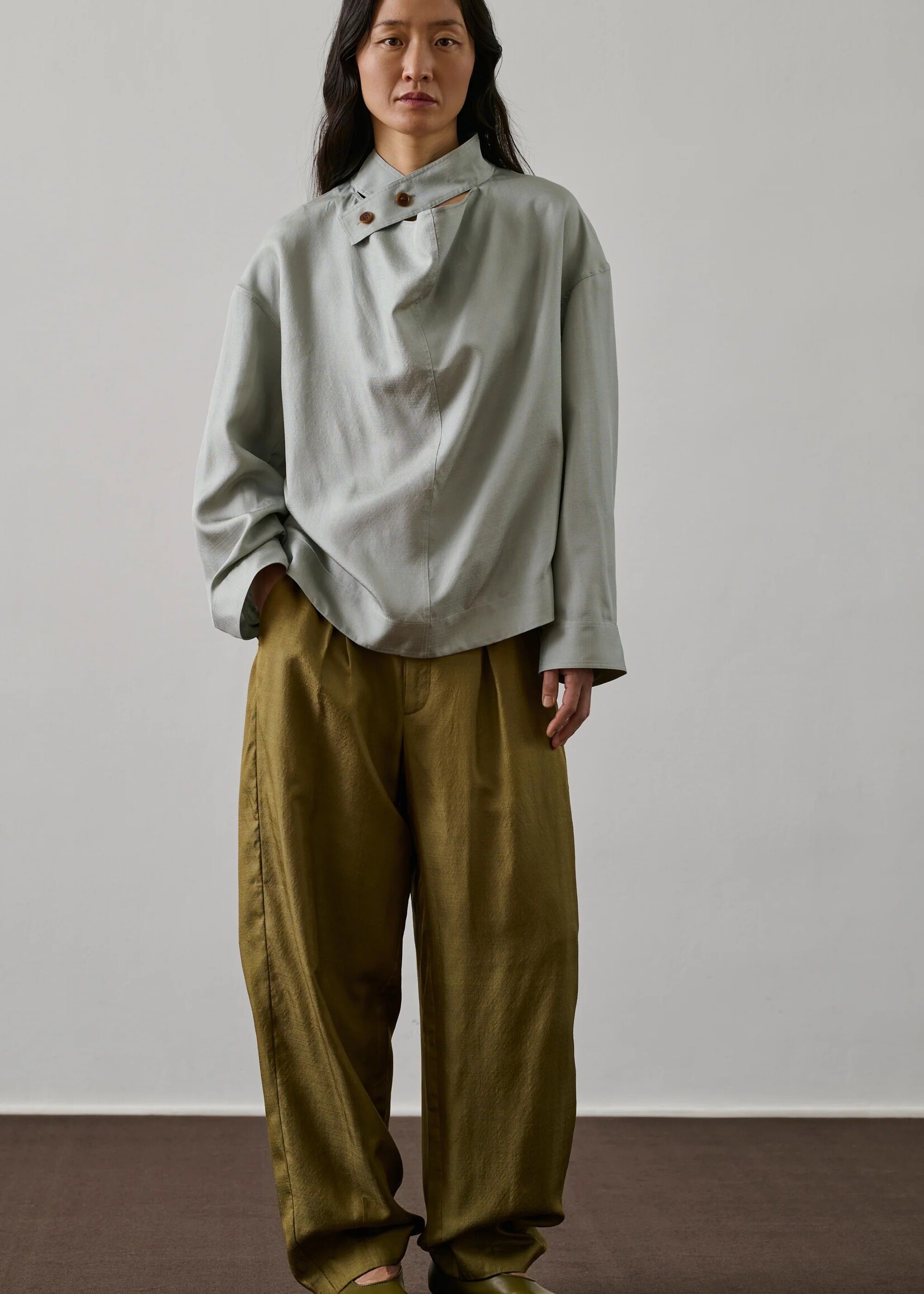 Soeur Silk Blouse Felicite (Icy Blue)