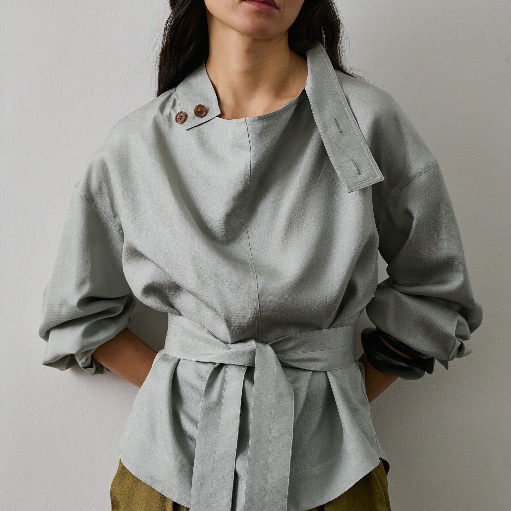 Soeur Silk Blouse Felicite (Icy Blue)