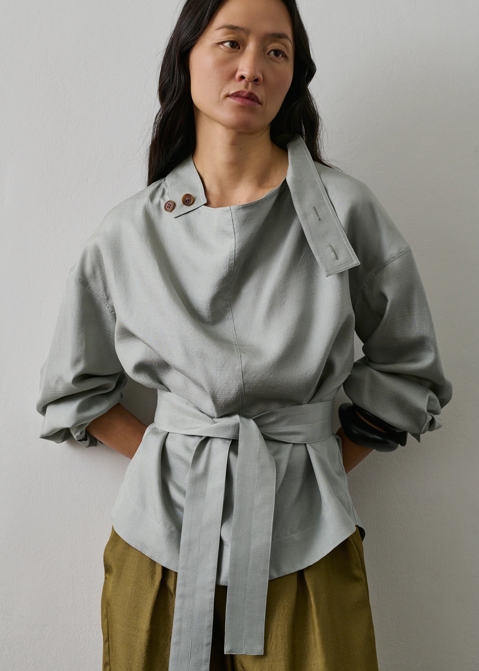 Soeur Silk Blouse Felicite (Icy Blue)