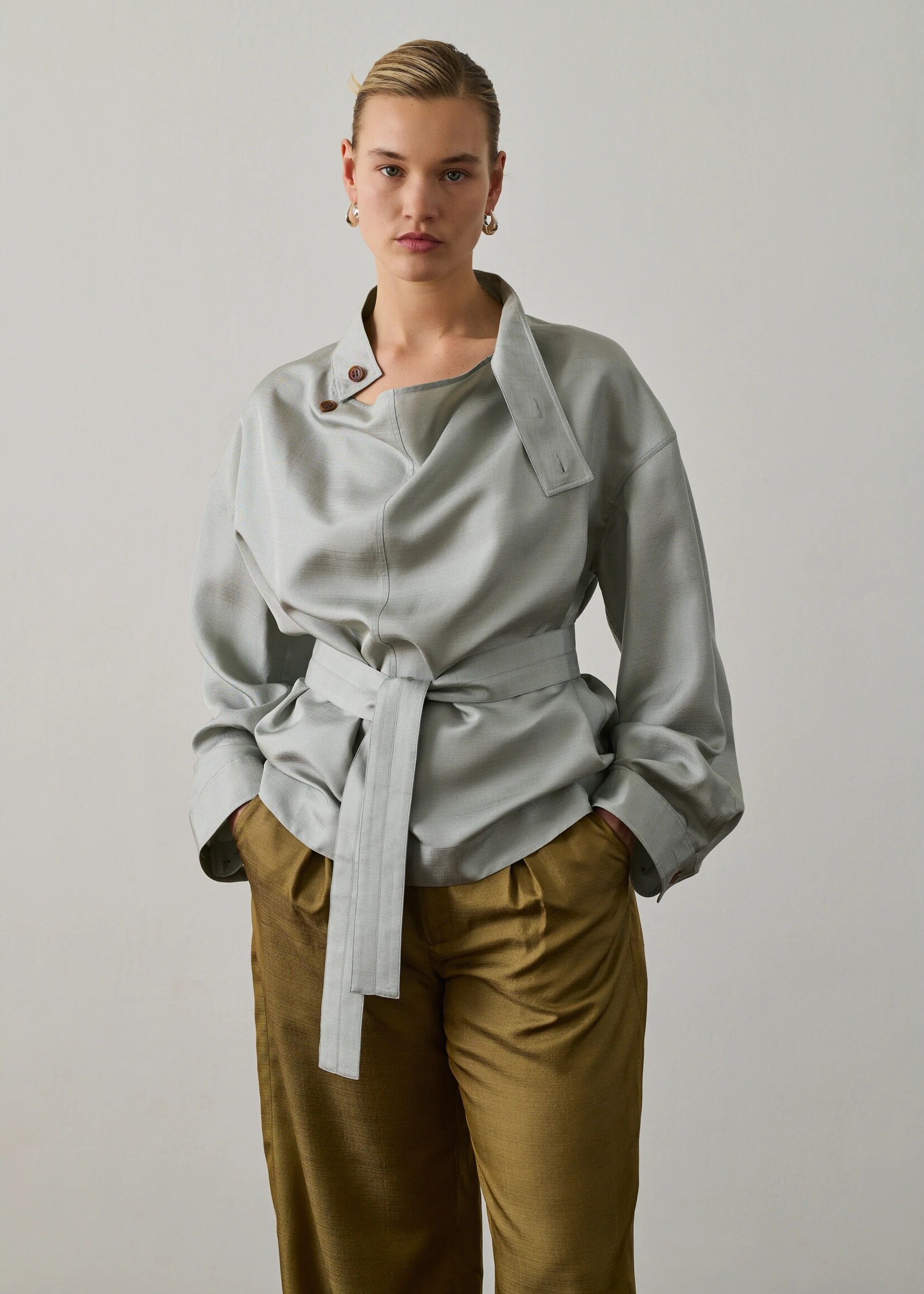 Soeur Silk Blouse Felicite (Icy Blue)