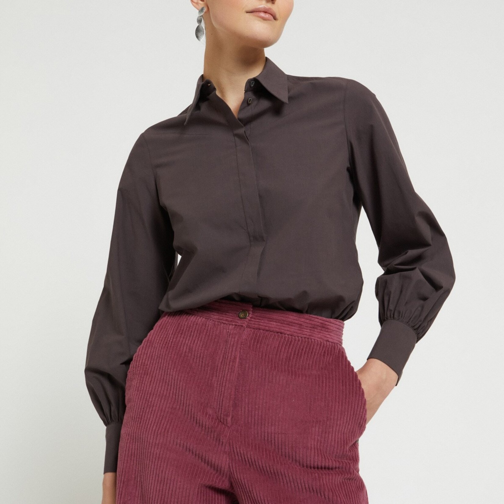 Ottod'Ame Cotton Shirt Tea (Brown)
