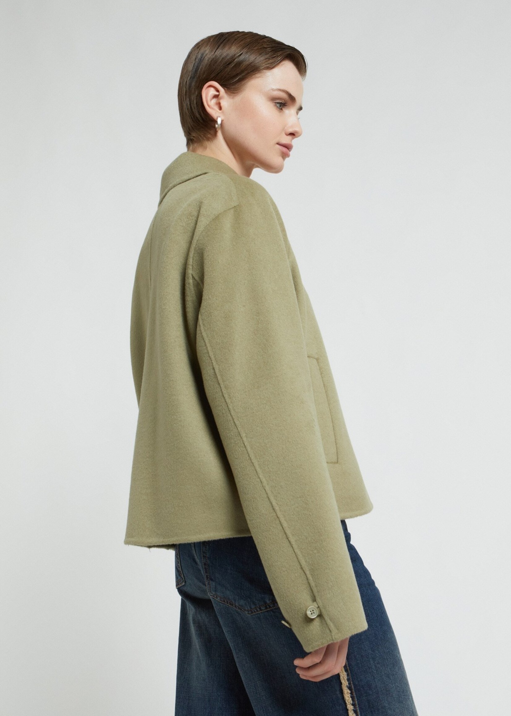 Ottod'Ame Cropped Jacket (Salvia Green)