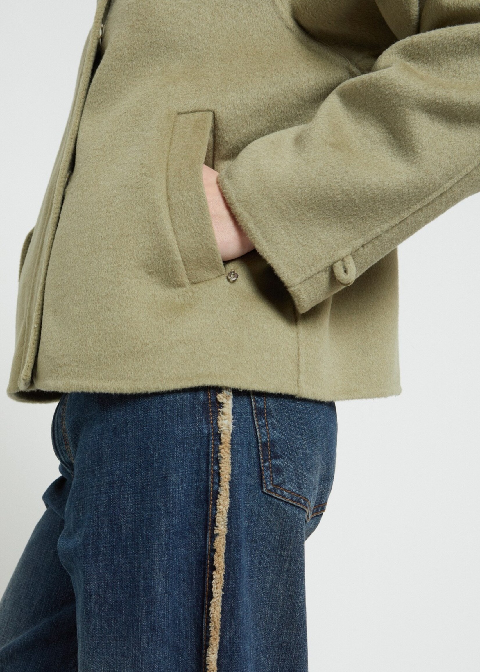 Ottod'Ame Cropped Jacket (Salvia Green)